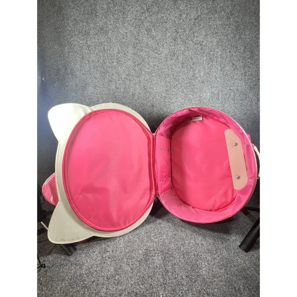 Hello Kitty Face Rolling Vinyl Travel Bag 18x14.5 by Sanrio ***Rare Find ***